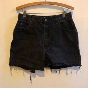 Liz Claiborne Classic Fit Black Denim High Waisted Short